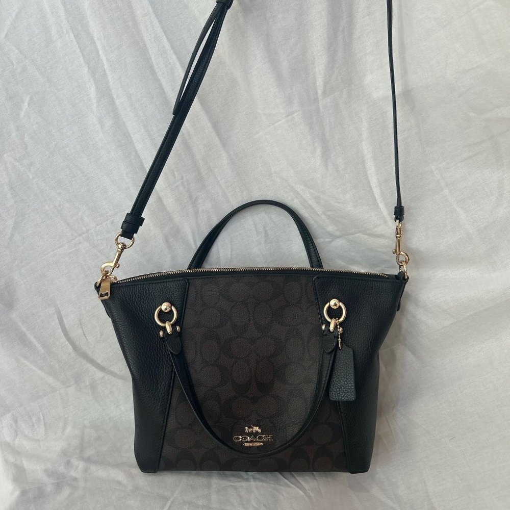 Coach Kacey Satchel Signature Canvas